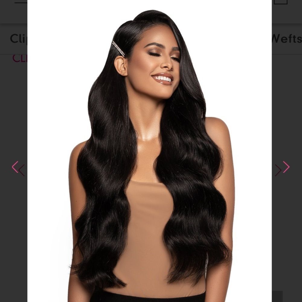 100% Remy Human Hair Extension Clip 160g Jet Black